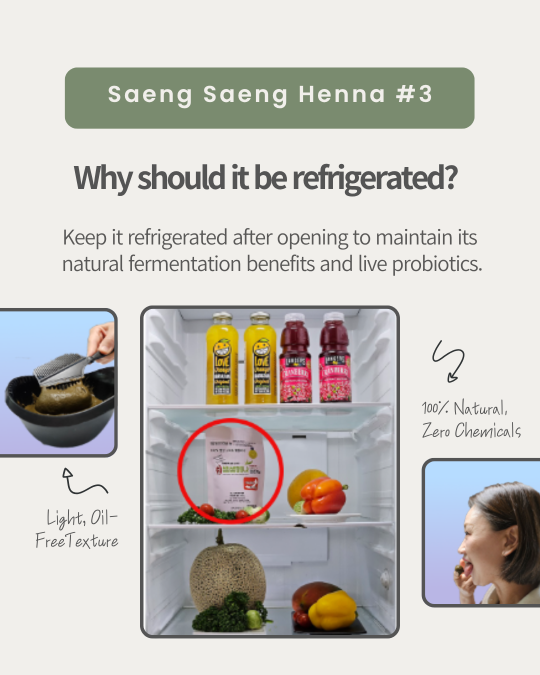 Saengsaeng Henna Natural Hair Dye – 3 Pack (8.82oz each)