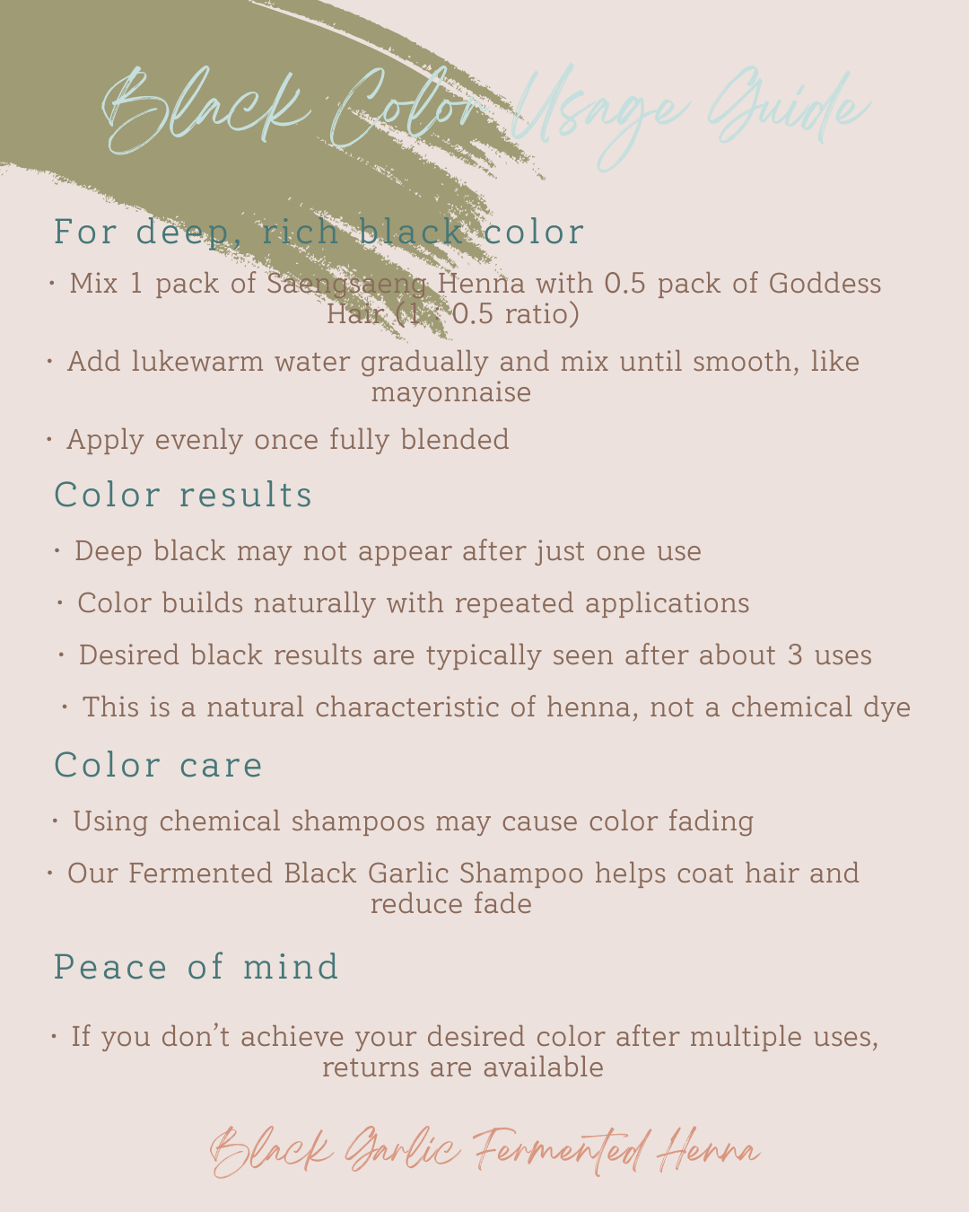 Deep Black Care Color Set | Natural Henna for Gray Coverage
