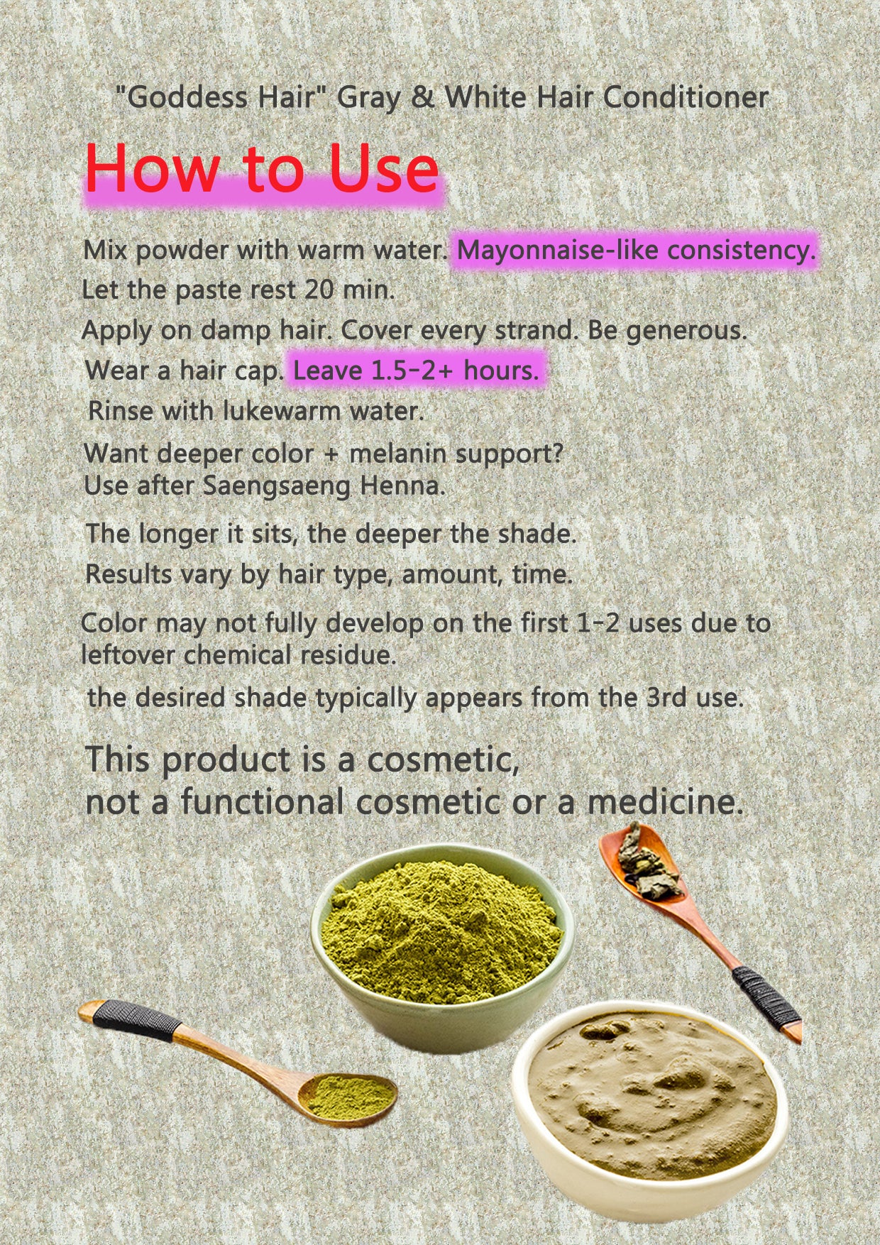 Deep Black Care Color Set | Natural Henna for Gray Coverage